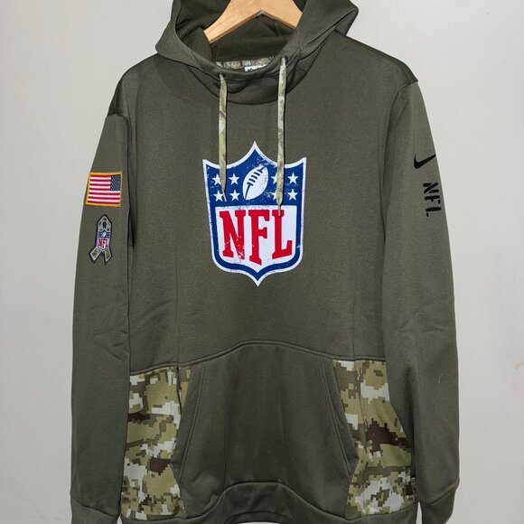 Nike NFL Shield Salute To Service Military Player Team Issue Hoodie Mens NEW - Picture 1 of 13
